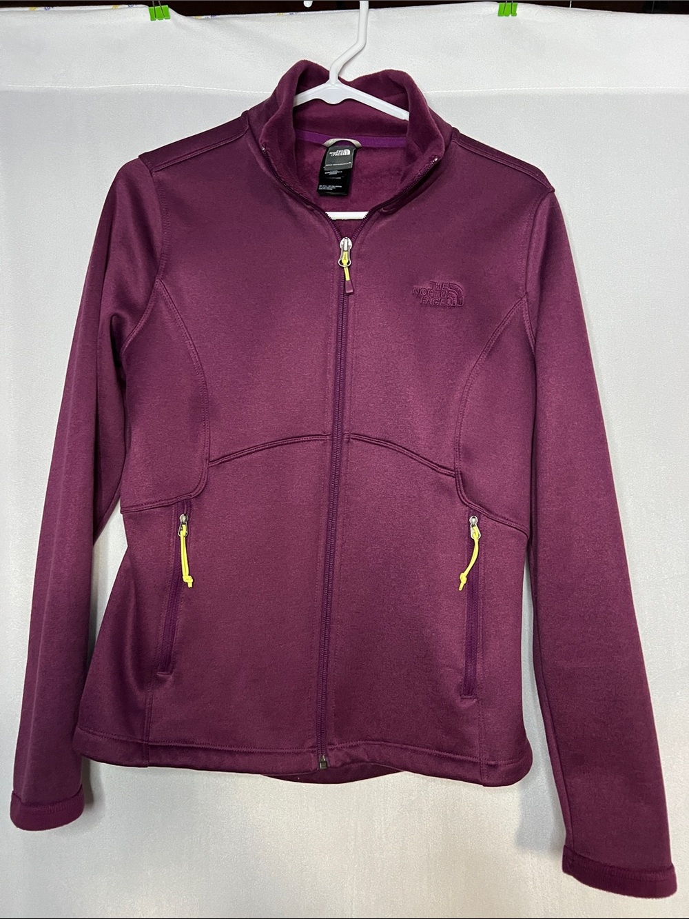 The North Face Women’s Medium Plum Fleece Lined Full-Zip Jacket PTP 19.5”